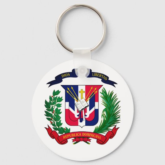 wapen van de Dominicaanse Republiek Sleutelhanger (Voorkant)