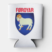 wapen van de Faeröer (DENEMARKEN) Blikjeskoeler (Voorkant)