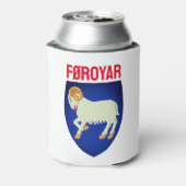 wapen van de Faeröer (DENEMARKEN) Blikjeskoeler (Blikje Achterkant)
