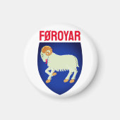 wapen van de Faeröer (DENEMARKEN) Magneet (Voorkant)