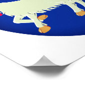 wapen van de Faeröer (DENEMARKEN) Poster (Hoek)