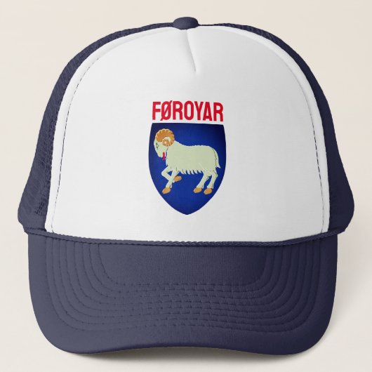 wapen van de Faeröer (DENEMARKEN) Trucker Pet (Voorkant)