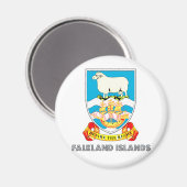 Wapen van de Falklandeilanden Magneet (Voorkant / Achterkant)