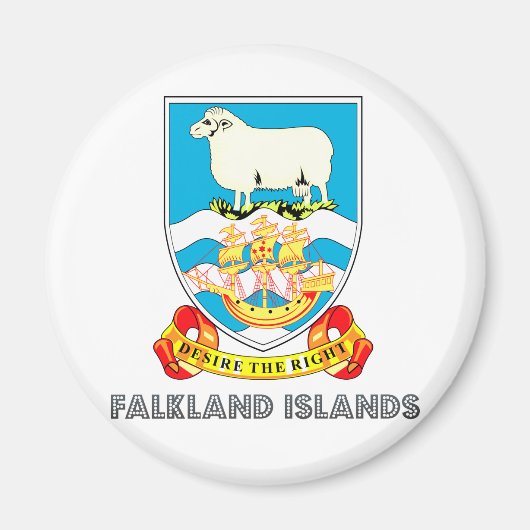 Wapen van de Falklandeilanden Magneet (Voorkant)