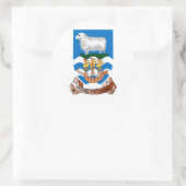 Wapen van de Falklandeilanden Ronde Sticker (Tas)