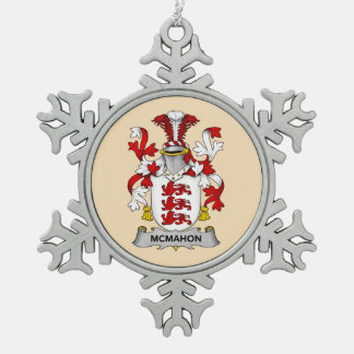 Wapen van de familie McMahon Tin Sneeuwvlok Ornament