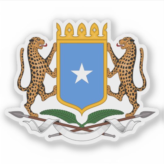 Wapen van de Federale Republiek Somalië Sticker (Voorkant)
