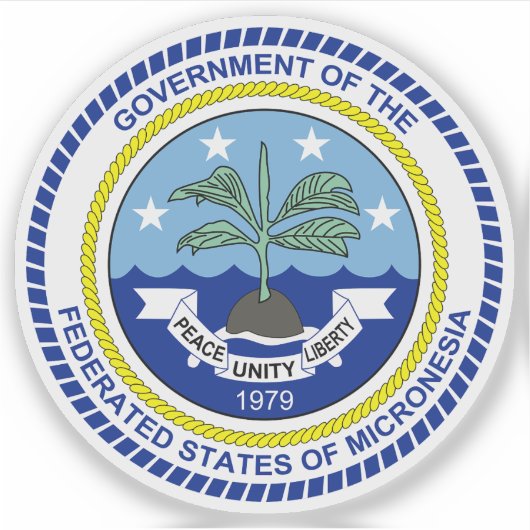 Wapen van de Federale Staten van Micronesia Sticker (Voorkant)