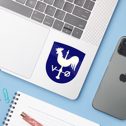 Wapen van de gemeente Albertslund Sticker (Laptop met iPhone)