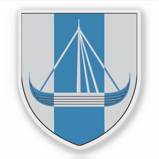 Wapen van de gemeente Frederikssund Sticker (Voorkant)