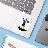 Wapen van de gemeente Säter, Zweden Sticker (Laptop met iPhone)