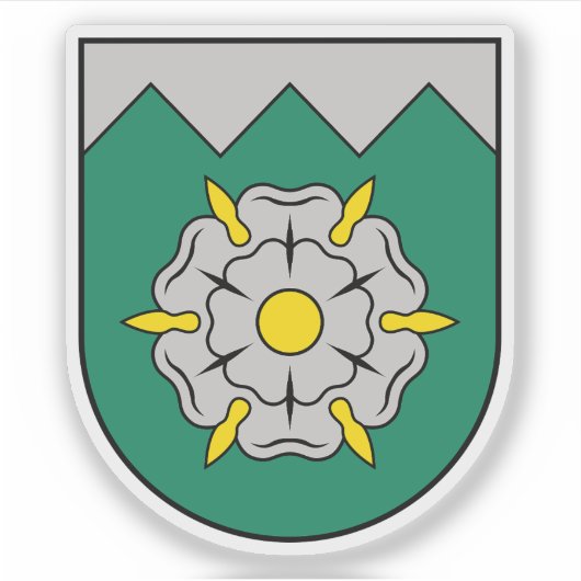 Wapen van de gemeente Tukums, Letland Sticker (Voorkant)