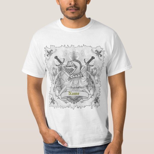 Wapen van de Gray Knight-familie Achternaam T-shirt (Voorkant)