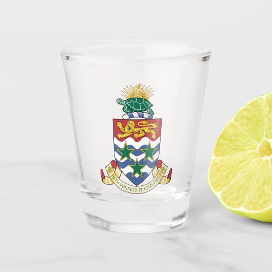 Wapen van de Kaaimaneilanden Shot Glas (Voorkant)