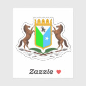 Wapen van de noordoostelijke staat, Somalië Sticker (Vel)