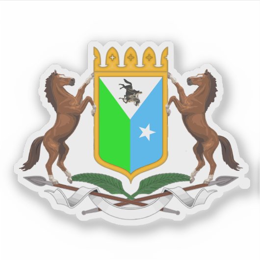 Wapen van de noordoostelijke staat, Somalië Sticker (Voorkant)