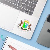 Wapen van de noordoostelijke staat, Somalië Sticker (Laptop met iPhone)