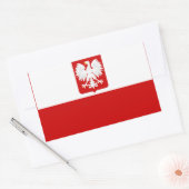 Wapen van de Poolse vlag Rechthoekige Sticker (Envelop)