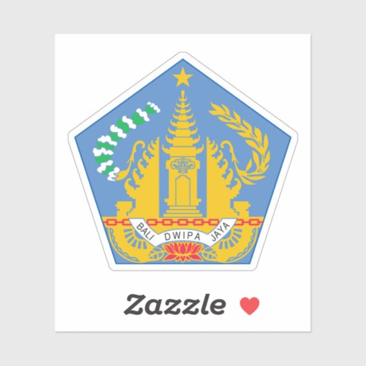 Wapen van de provincie Bali, Indonesië Sticker (Vel)
