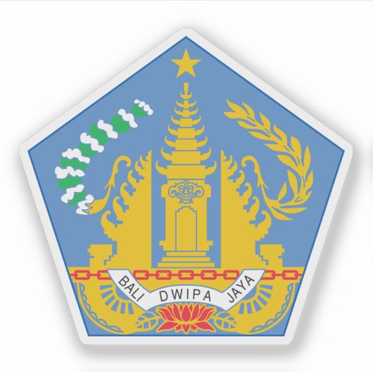 Wapen van de provincie Bali, Indonesië Sticker (Voorkant)