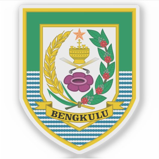 Wapen van de provincie Bengkulu, Indonesië Sticker (Voorkant)