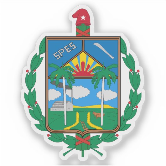 Wapen van de provincie Camaguey, Cuba Sticker (Voorkant)