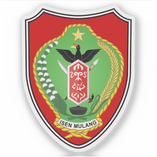 Wapen van de provincie Centraal-Kalimantan, Indone Sticker (Voorkant)