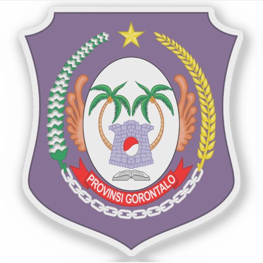 Wapen van de provincie Gorontalo, Indonesië Sticker (Voorkant)