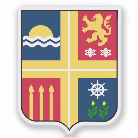 Wapen van de provincie La Romana Sticker (Voorkant)