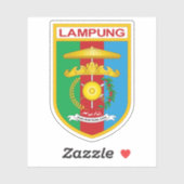 Wapen van de provincie Lampung, Indonesië Sticker (Vel)