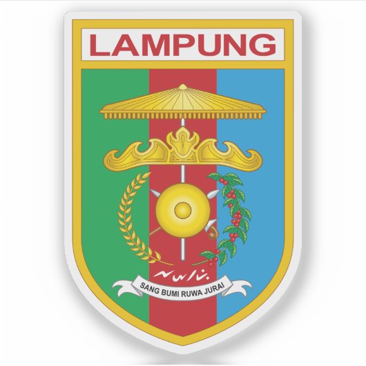 Wapen van de provincie Lampung, Indonesië Sticker (Voorkant)