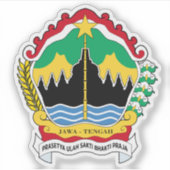Wapen van de provincie Midden-Java, Indonesië Sticker (Voorkant)