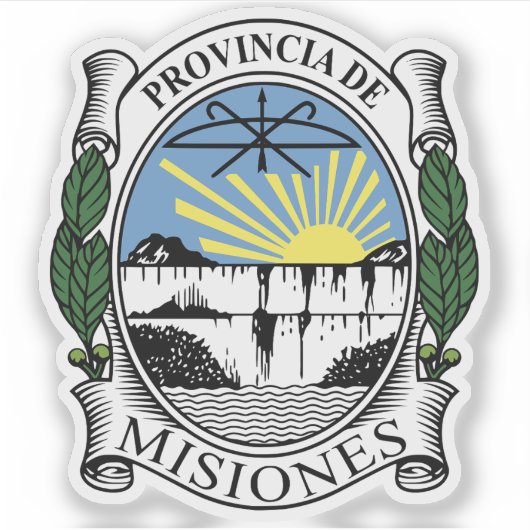 Wapen van de provincie Misiones, Argentinië Sticker (Voorkant)