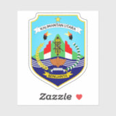 Wapen van de provincie Noord-Kalimantan, Indonesië Sticker (Vel)