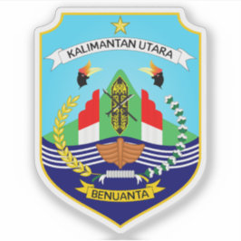 Wapen van de provincie Noord-Kalimantan, Indonesië Sticker