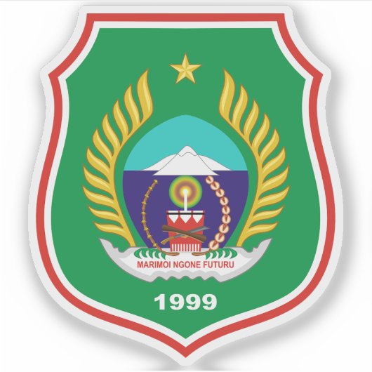 Wapen van de provincie Noord-Maluku, Indonesië Sticker (Voorkant)