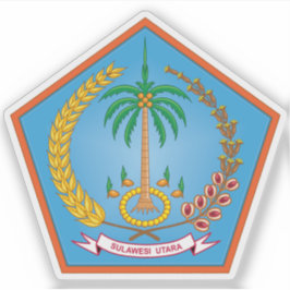 Wapen van de provincie Noord-Sulawesi, Indonesië Sticker