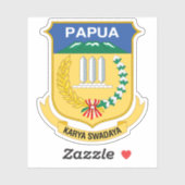 Wapen van de provincie Papoea, Indonesië Sticker (Vel)