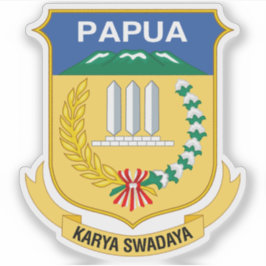 Wapen van de provincie Papoea, Indonesië Sticker