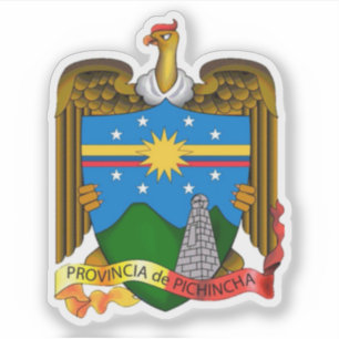 Wapen van de provincie Pichincha, Ecuador Sticker