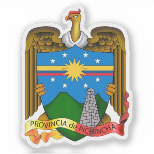Wapen van de provincie Pichincha, Ecuador Sticker (Voorkant)