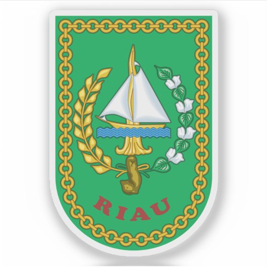 Wapen van de provincie Riau, Indonesië Sticker (Voorkant)