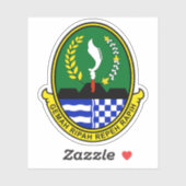 Wapen van de provincie West-Java, Indonesië Sticker (Vel)