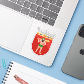 Wapen van de regio Lapland, Finland Sticker (Laptop met iPhone)