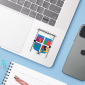 Wapen van de regio O'Higgins, Chili Sticker (Laptop met iPhone)