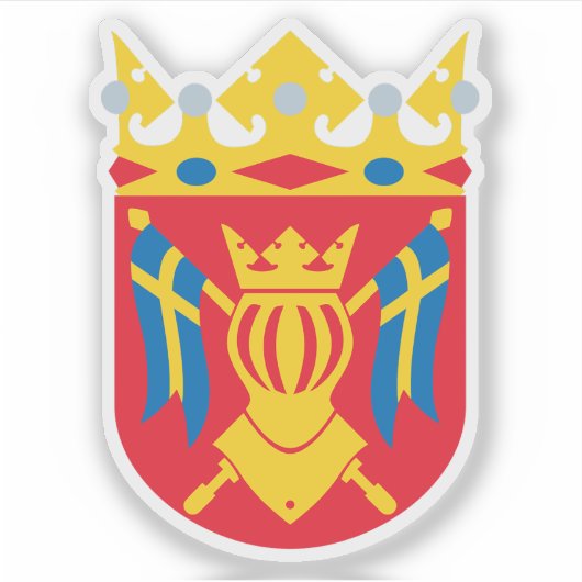 Wapen van de regio Zuidwest-Finland Sticker (Voorkant)