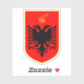 Wapen van de Republiek Albanië Sticker (Vel)