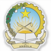 Wapen van de Republiek Angola Sticker (Voorkant)