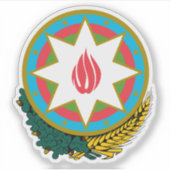Wapen van de Republiek Azerbeidzjan Sticker (Voorkant)