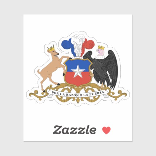 Wapen van de Republiek Chili Sticker (Vel)